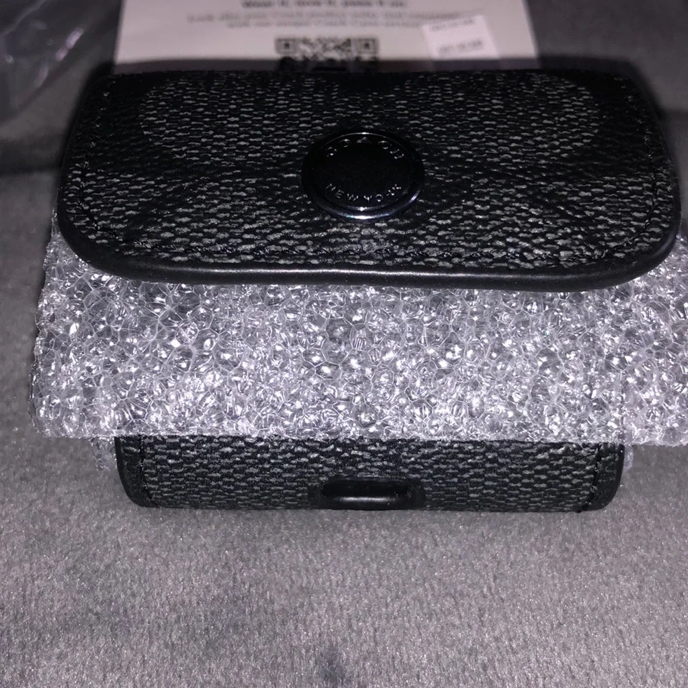 NWT Coach Monogramed Earbud Case- Large